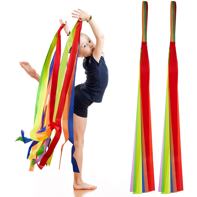 Party Games Juego - Rainbow Dance Ribbons For Kids Rhythmic