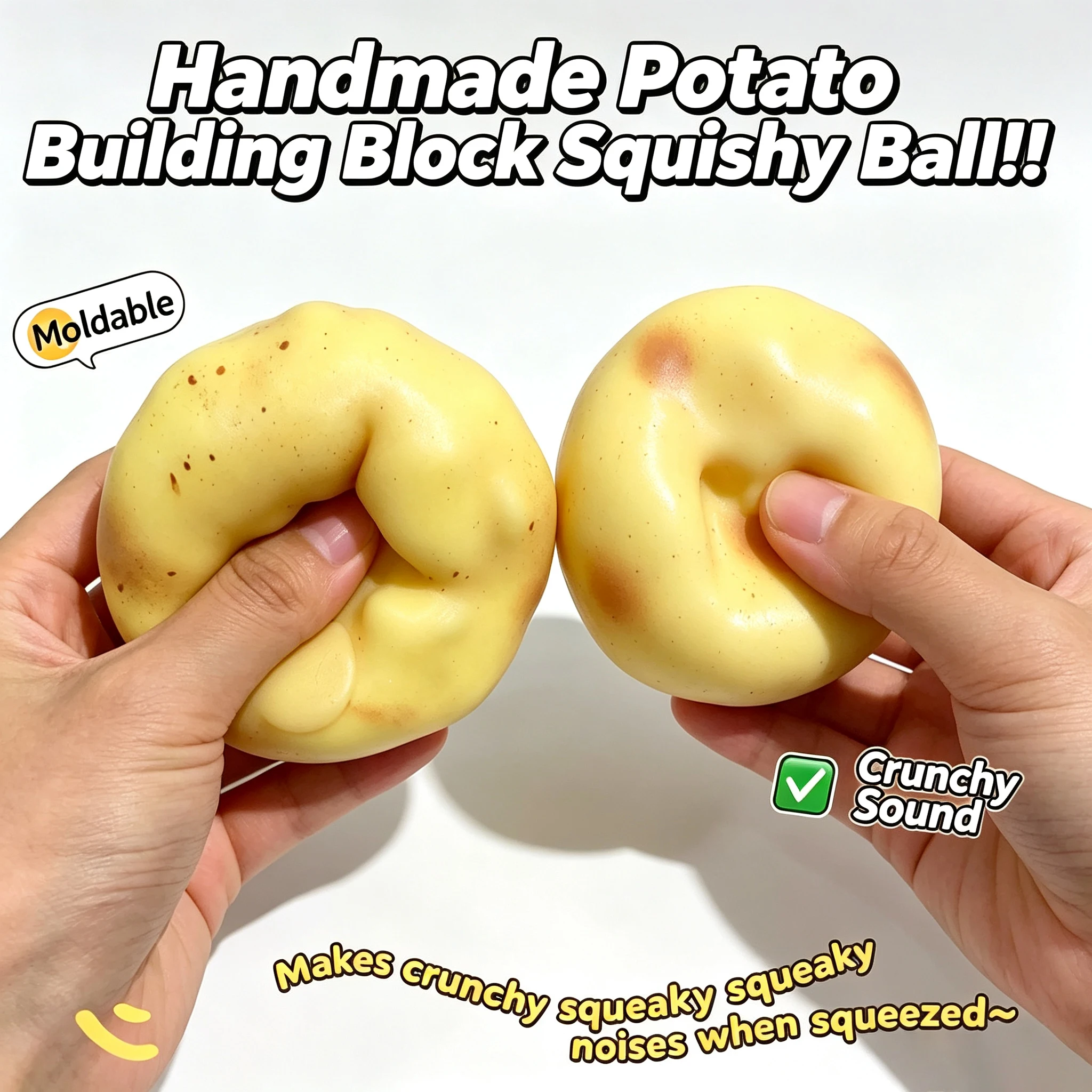Party Games Crazy - Crunchy Potato Squishy Stress Ball ASMR