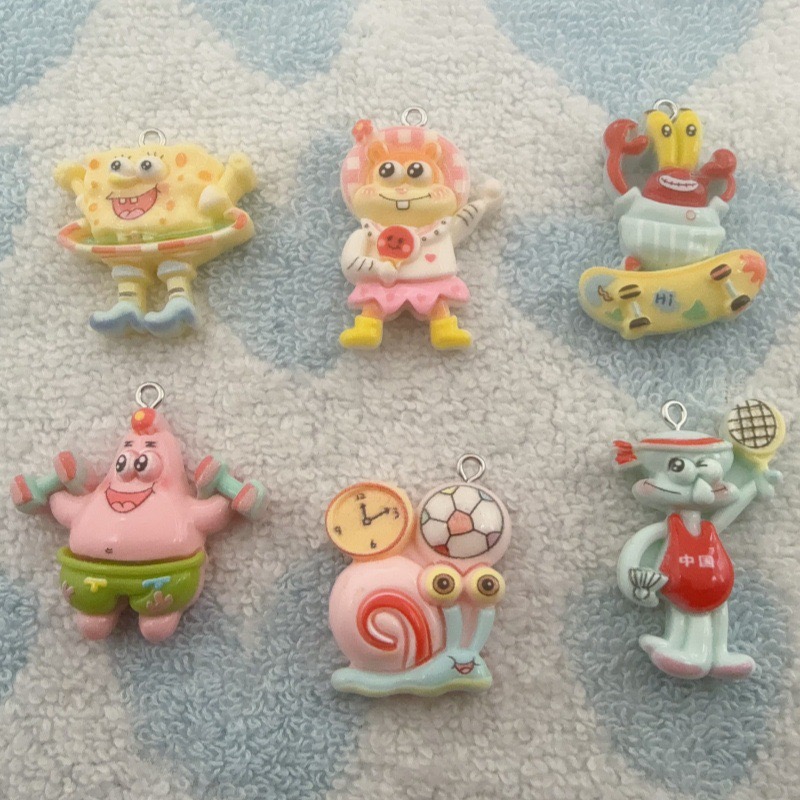 Party Games Crazy - 10pcs cartoon resin pendant, DIY jewelry