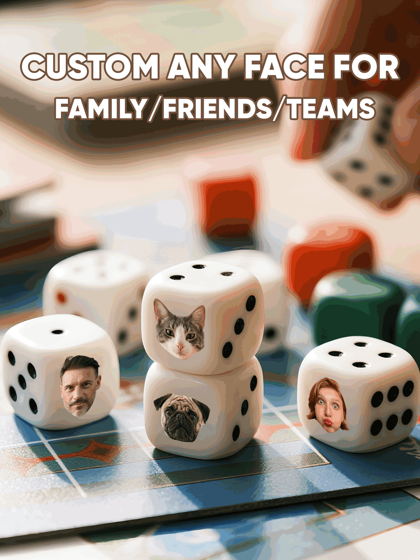 Custom Face Dice Personalized  - Party Games Gifts review and price