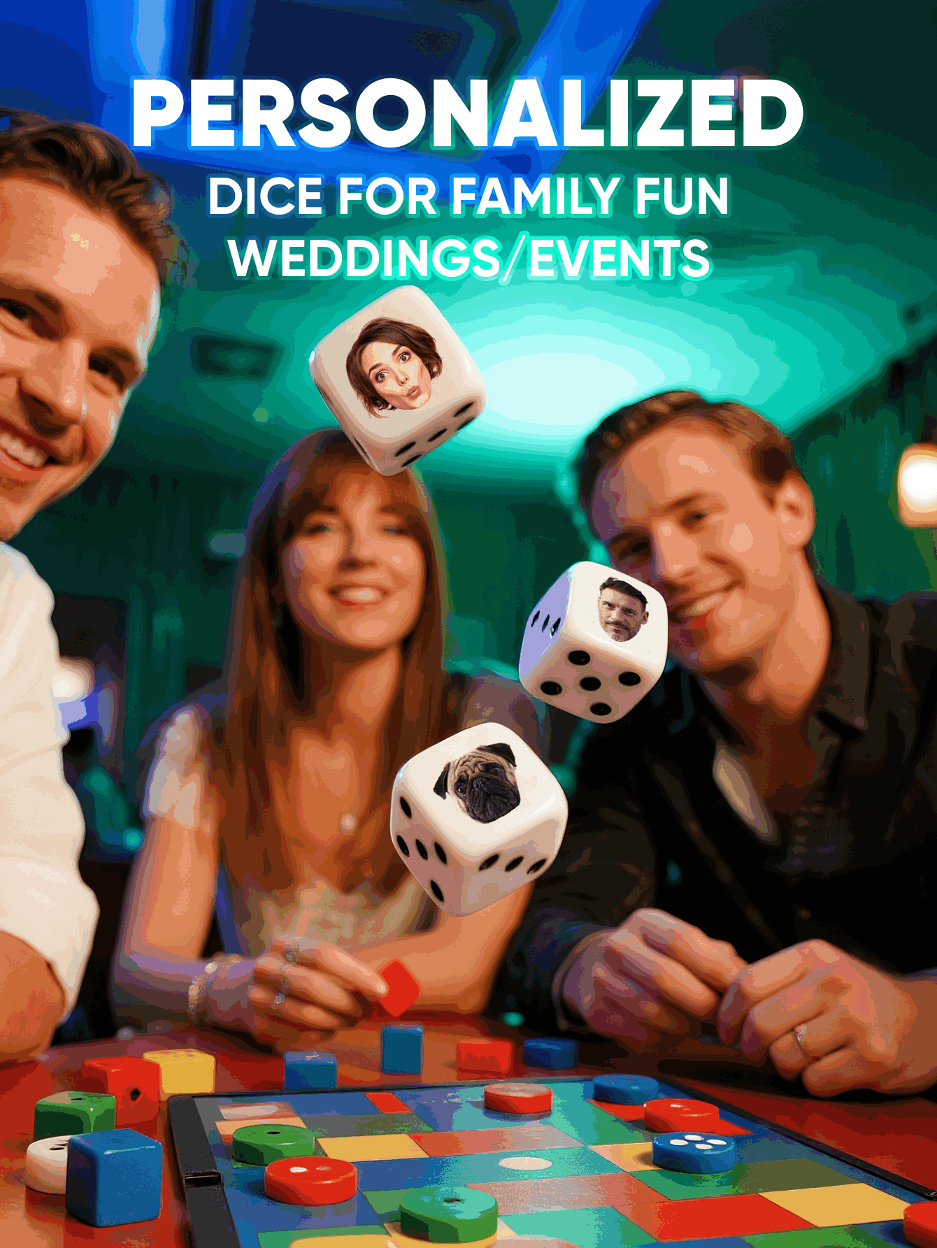Custom Face Dice Personalized  - Party Games Gifts review and price