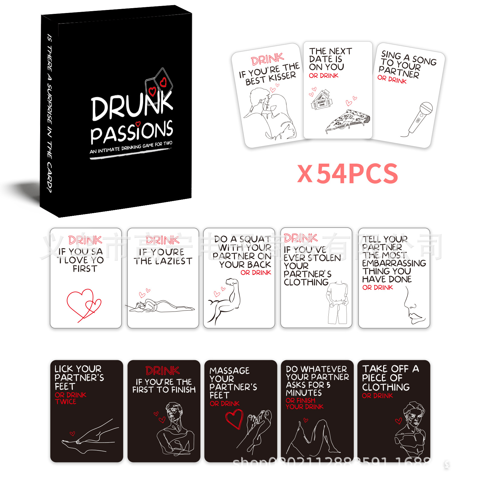 Drunk Passions Lovers Couples  - Party Games Night review and price