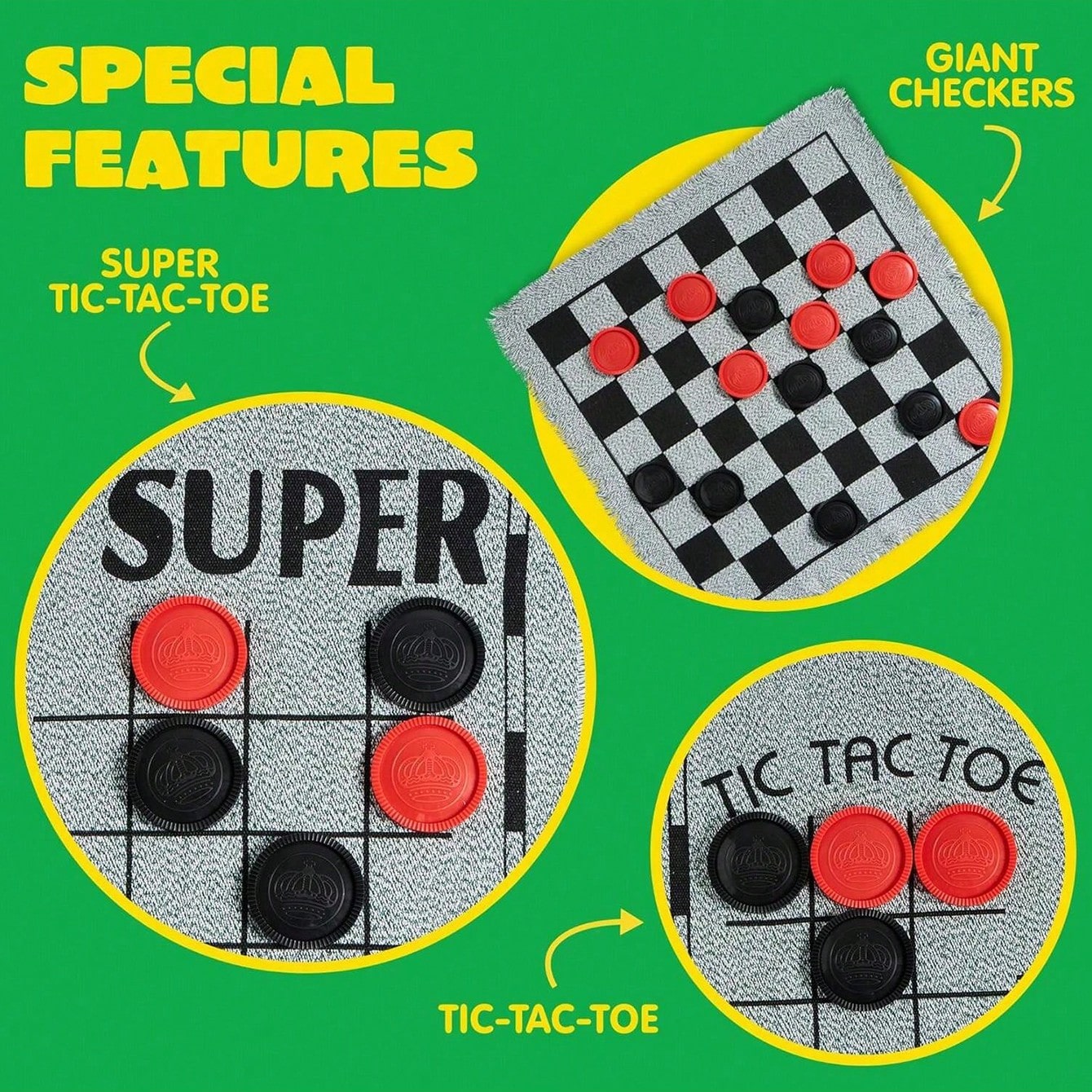 3-in-1 Vintage Game Set - Gian - Tic Tac Toe Giant review and price