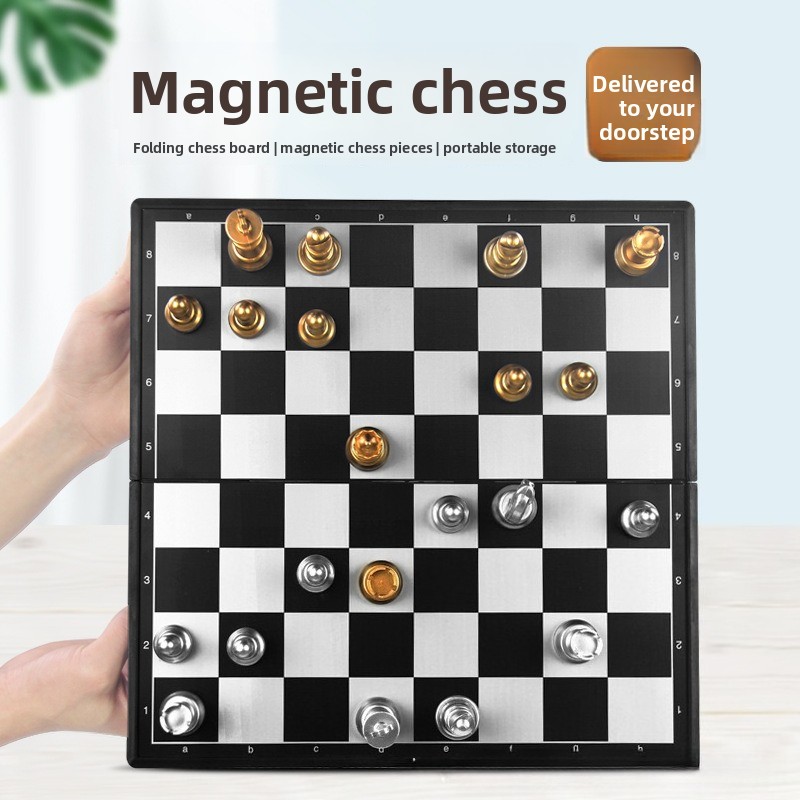 Magnetic Gold Silver Chess Set - Book Party Games review and price