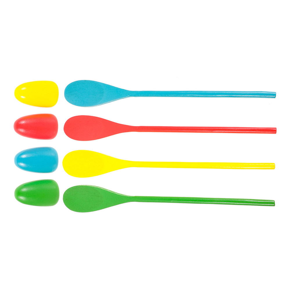 4Sets Wood Balance Egg Spoon S - Party Games Physical review and price