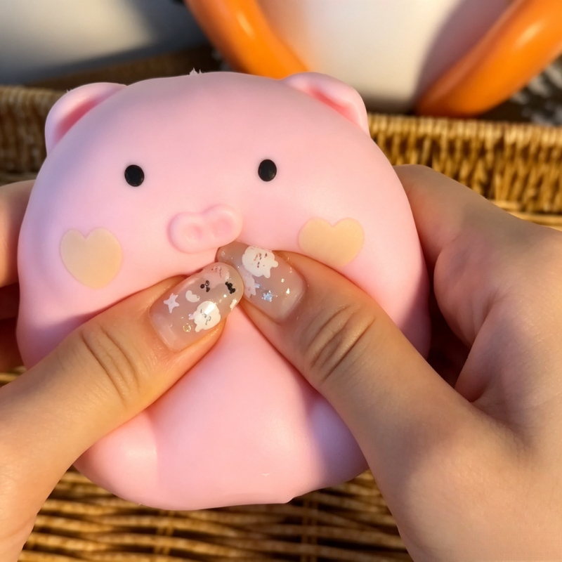 Crunchy Pink Pig Squishy Handm - Party Games Crazy review and price