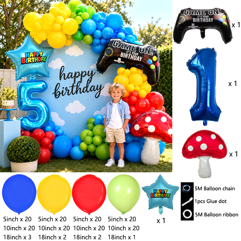 Super Bors Boy Birthday Balloo - Party Games Mario review and price